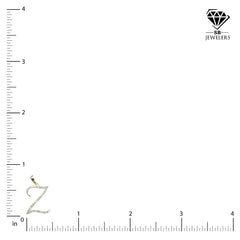 10k Yellow Gold Initial Z Pendant 0.15 CTW Natural Diamond 1.01g Alphabet Charm