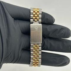 Rolex Datejust Champagne Stick Dial on D Link Jubilee Bracelet Ref. 16013 Papers 1986
