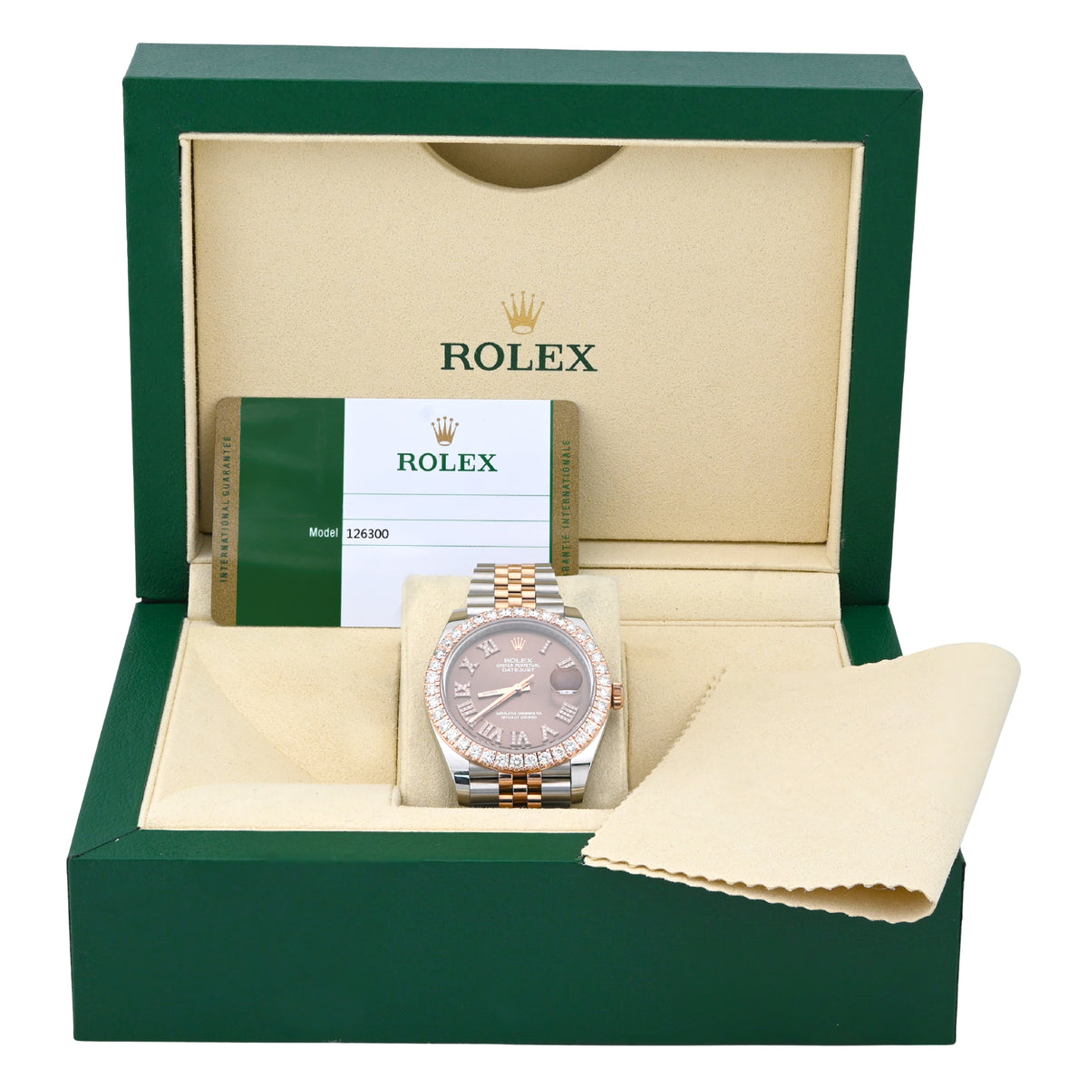 Mens 41MM Rolex Datejust 10k Gold/SS 3.5CTW Natural Diamond Bezel Chocolate Face 2-Tone Jubilee Band Watch