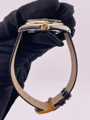 Rolex Datejust 36 Champagne Stick Dial on Generic Black Leather Strap Ref. 16233 1991