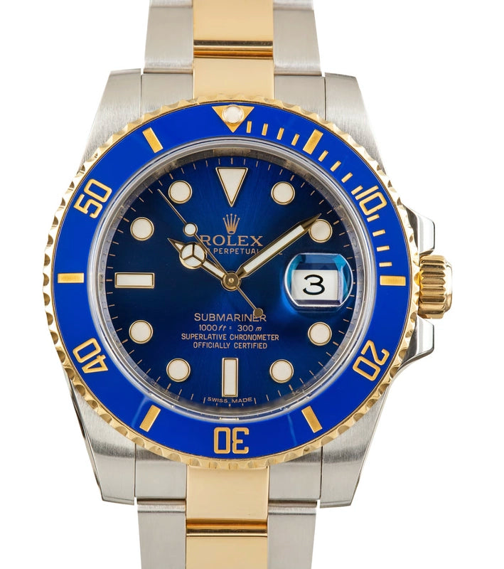 Rolex Submariner Blue Dial on Oyster Ref. 16613 Papers Open Date