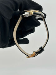 Rolex Datejust 36 Champagne Diamond Dial on Generic Black Leather Strap Ref. 16233 1989