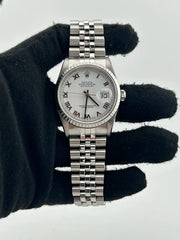 Rolex Datejust 36 White Roman Numerals Dial on Jubilee D Link Bracelet Ref. 16220 2000